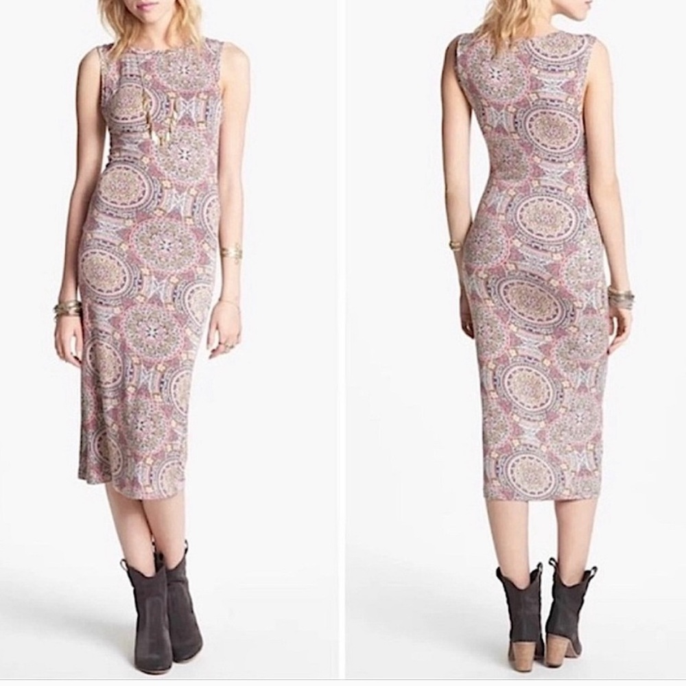 Free People Love From London Midi Boho Tank Dress XS - Picture 4 of 4